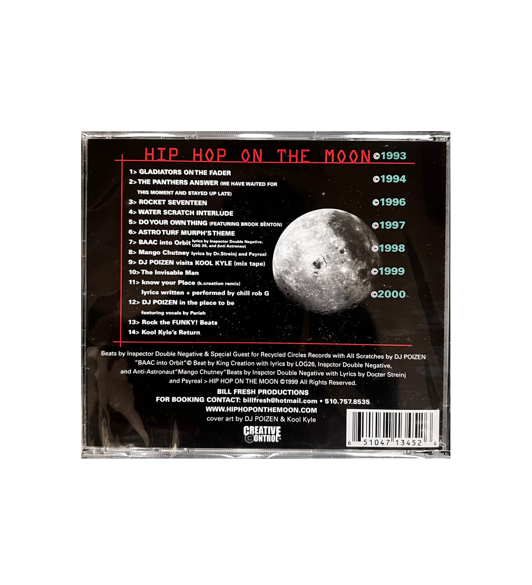 Inspector Double Negative & The Equal Positives- "Hip-Hop on the Moon" CD