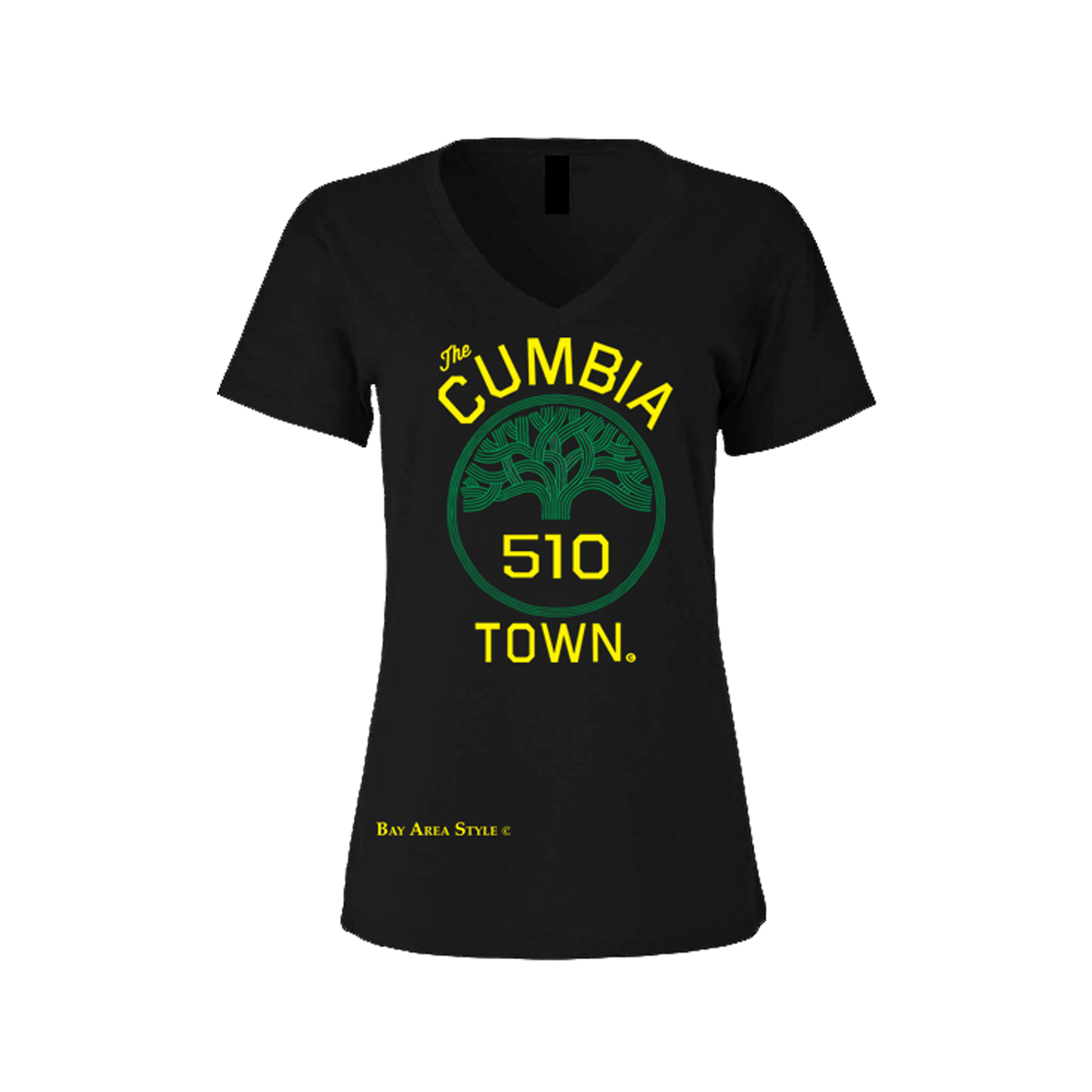 Cumbia 510 Black V-Neck Shirt (Women)